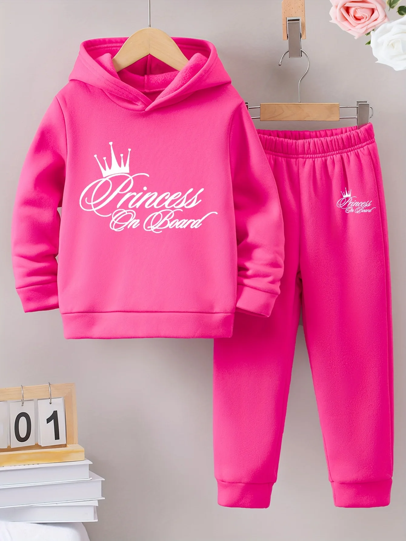 Dziewczęcy dres ocieplany – bluza z kapturem i spodnie G000049 m