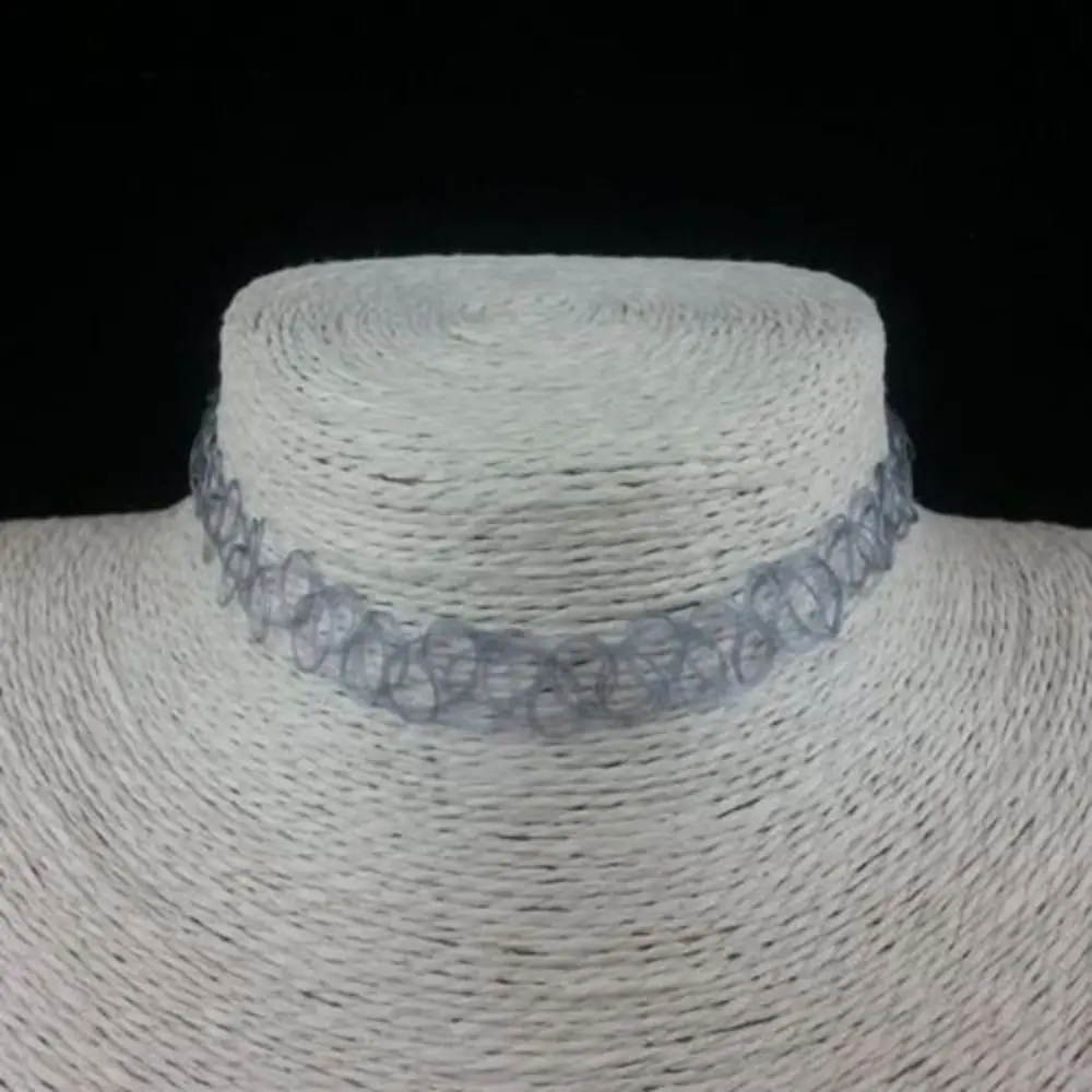 Elastyczny choker z plecionej nici w stylu vintage 02