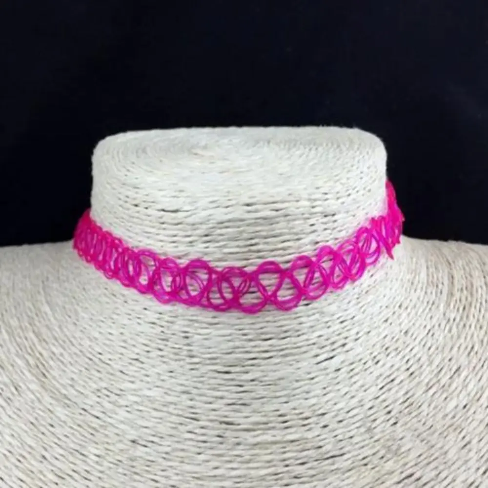 Elastyczny choker z plecionej nici w stylu vintage 05