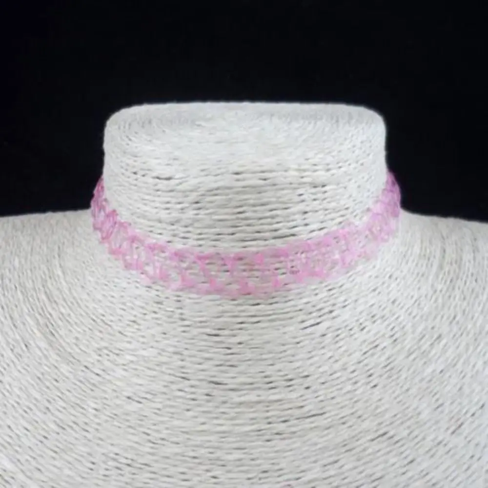 Elastyczny pleciony choker dla dziewczyny - kolorowy naszyjnik 04