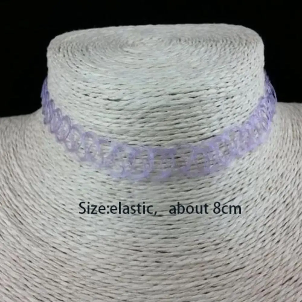 Elastyczny pleciony choker dla dziewczyny - kolorowy naszyjnik 06