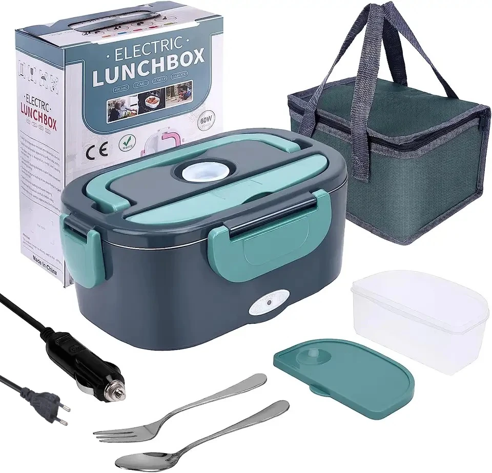 Elektryczny pojemnik na lunch HOMEFISH 1,5 L 60 W do auta i biura Niebieski
