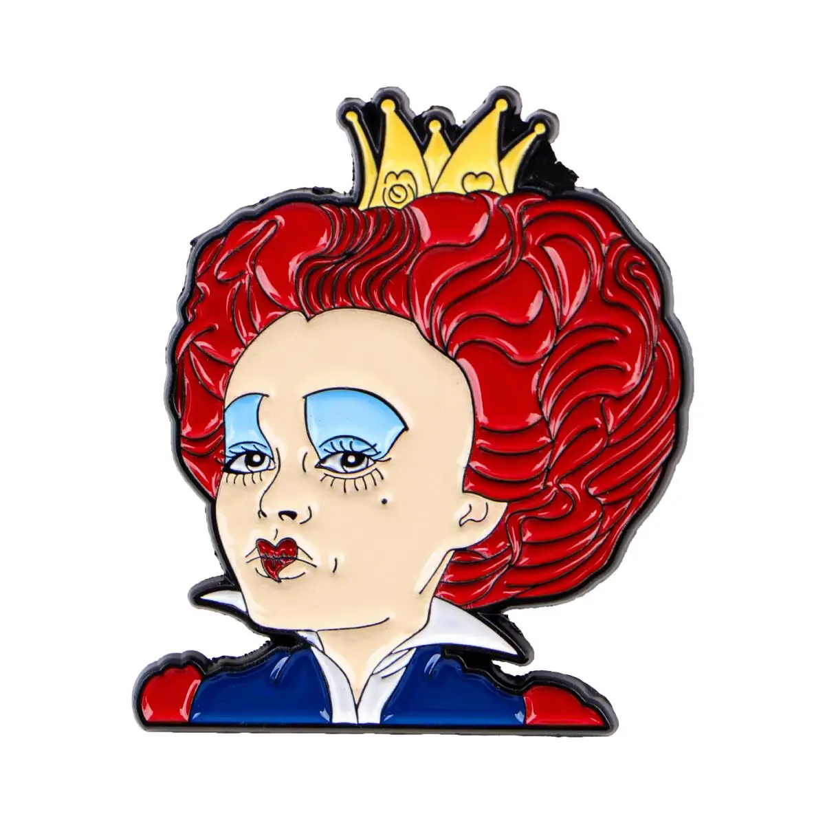 Emaliowana broszka kot i królik kreskówkowy — przypinka do kurtki Niebieski ocynkowany