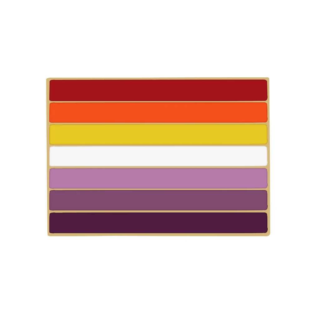 Emaliowana przypinka LGBT Pride tęcza prostokątna Rectangle 2