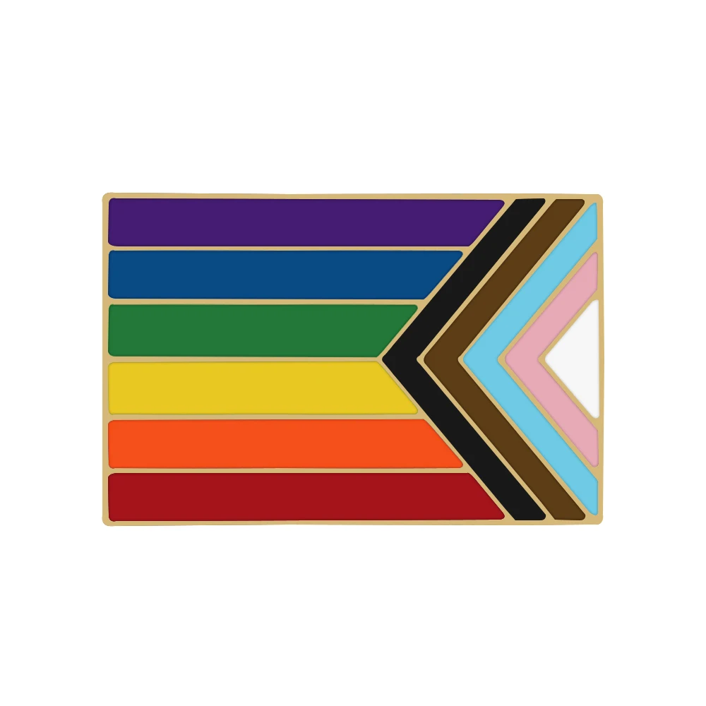 Emaliowana przypinka LGBT Pride tęcza prostokątna Rectangle 3