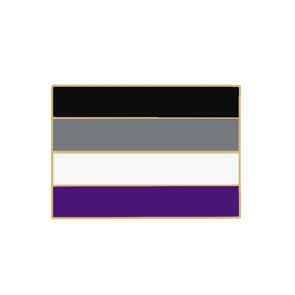 Emaliowana przypinka LGBT Pride tęcza prostokątna Rectangle 4