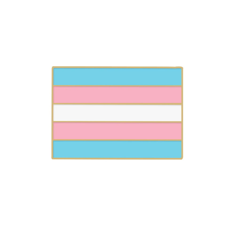 Emaliowana przypinka LGBT Pride tęcza prostokątna Rectangle 5