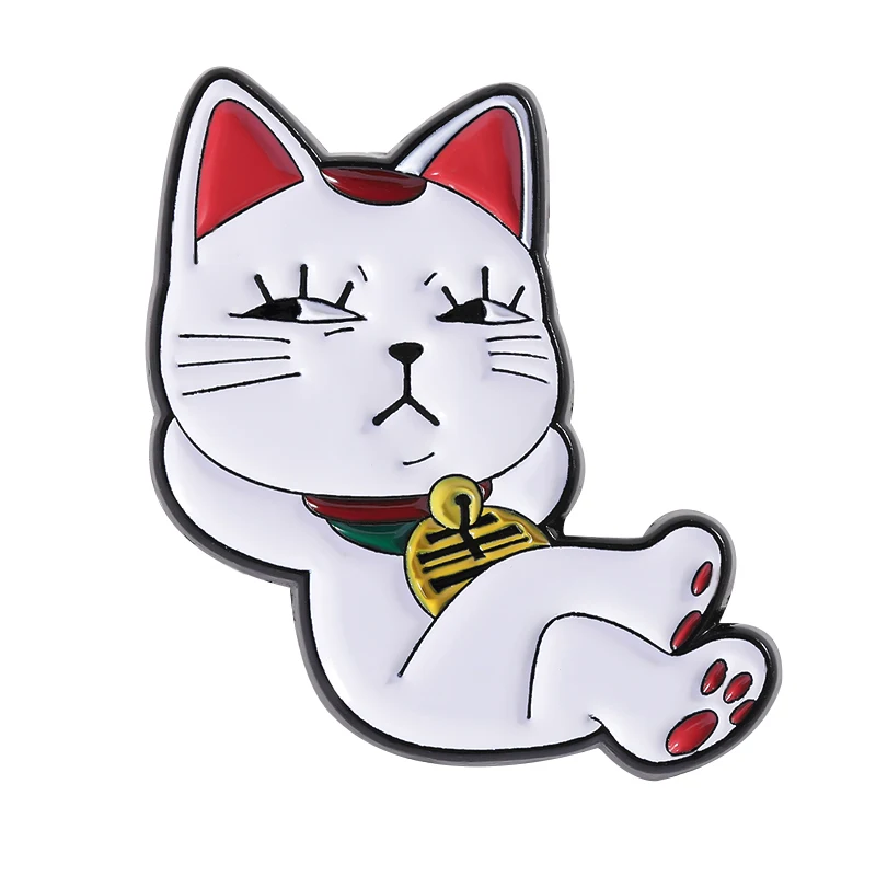 Zabawne emaliowane przypinki z kotami w stylu anime Styl 1