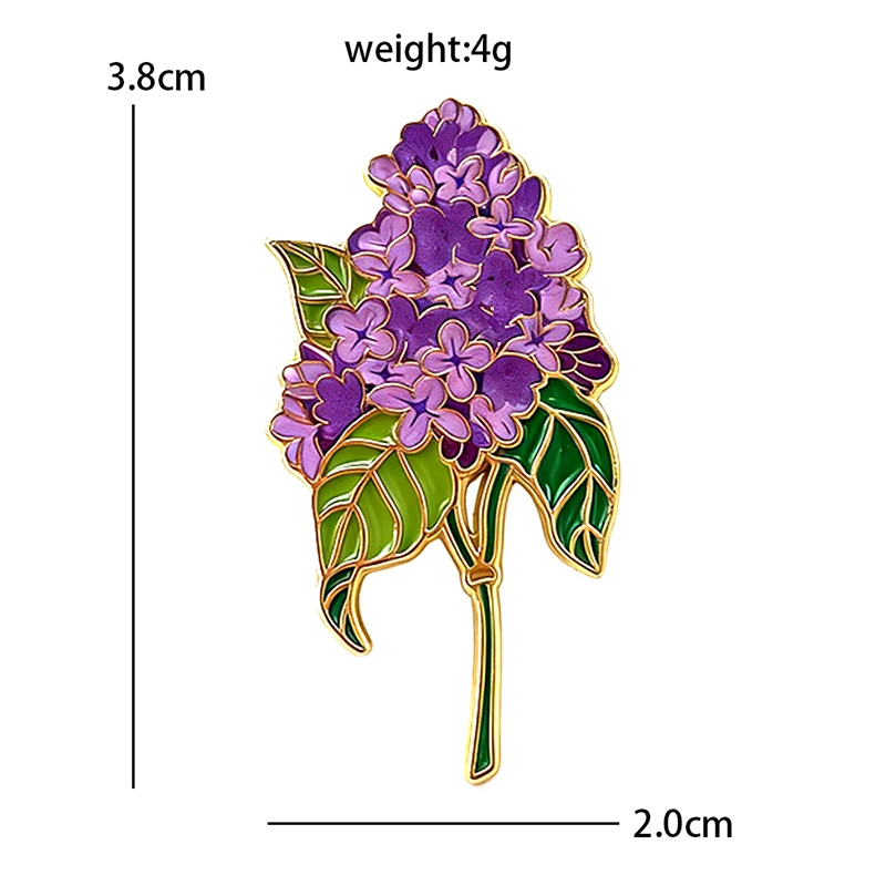Emaliowane przypinki kwiatowe - broszki z orchideami i liliami E