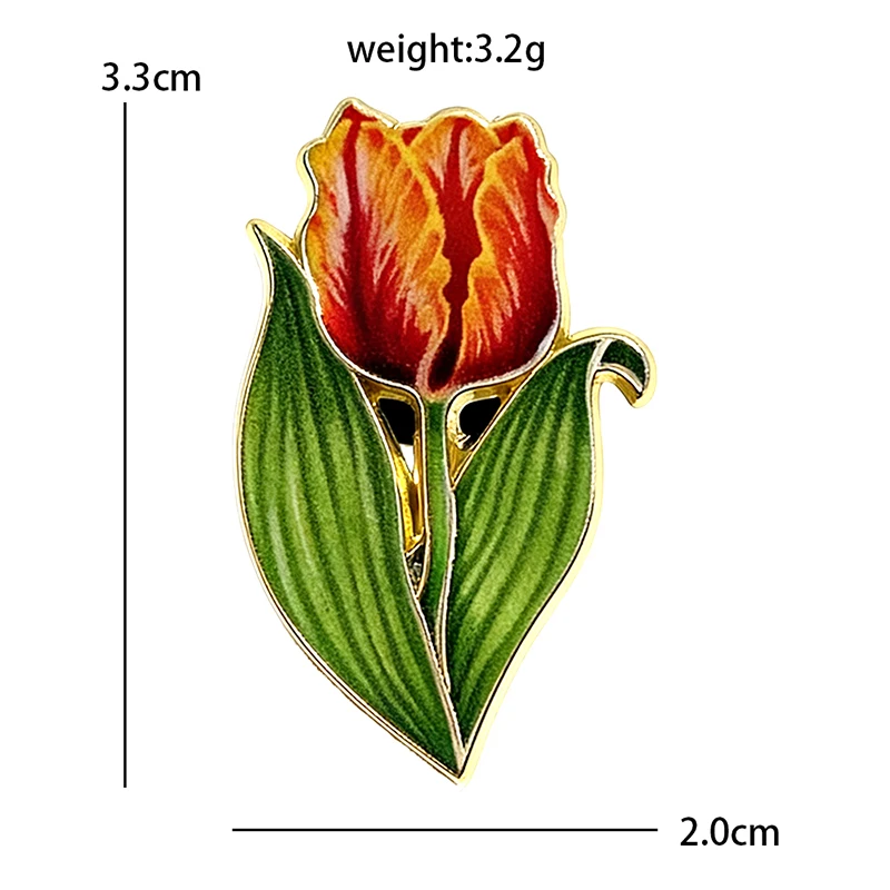 Emaliowane przypinki kwiatowe - broszki z orchideami i liliami F