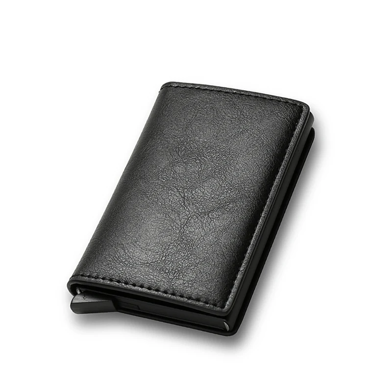 Etui na karty z włókna węglowego z ochroną RFID Czarny