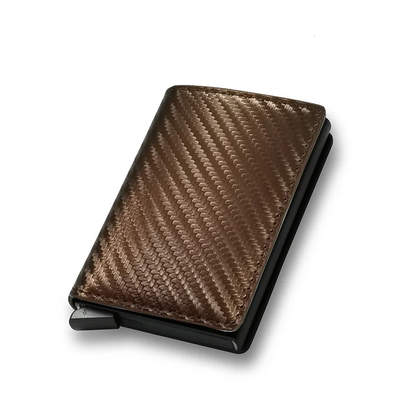 Etui na karty z włókna węglowego z ochroną RFID Carbon bronze