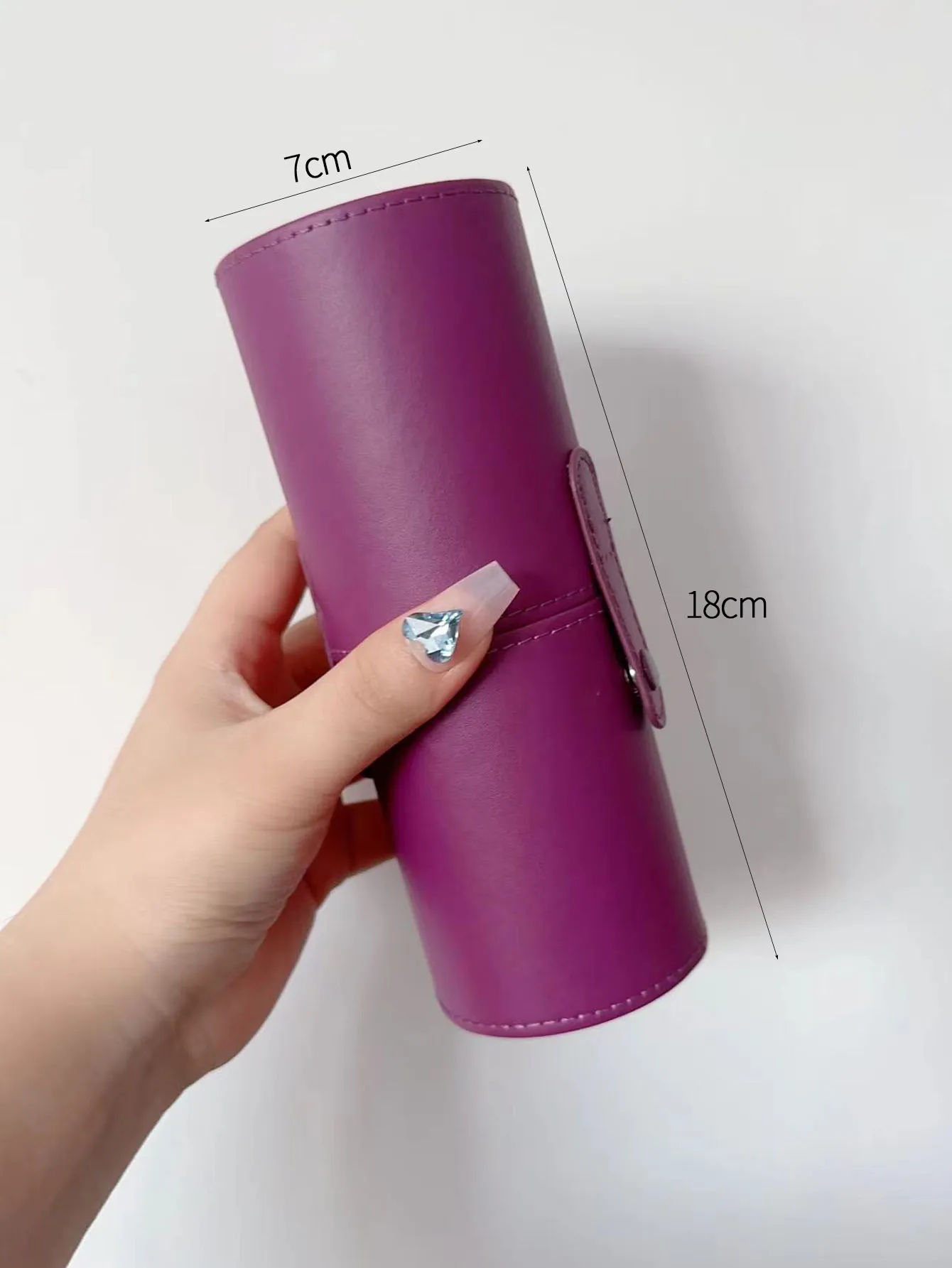 Etui na pędzle do makijażu - pojemny organizer w kształcie cylindra Szary