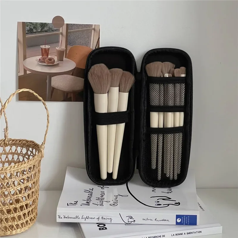 Etui na pędzle do makijażu z podwójnym zamkiem Large