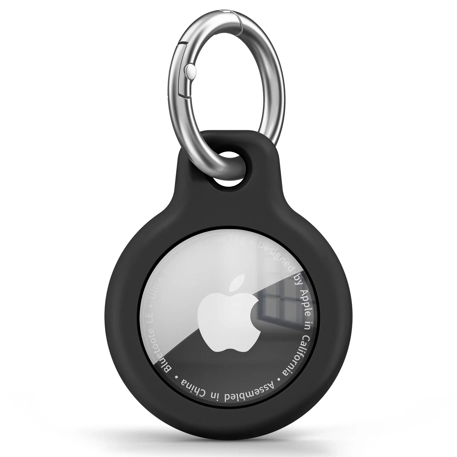 Etui silikonowe na Apple AirTag z uchwytem na klucze Biały