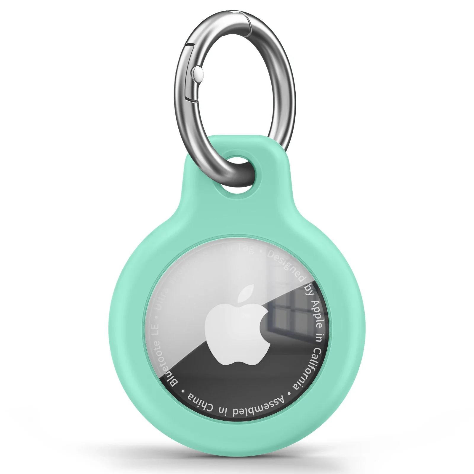 Etui silikonowe na Apple AirTag z uchwytem na klucze Srebrny