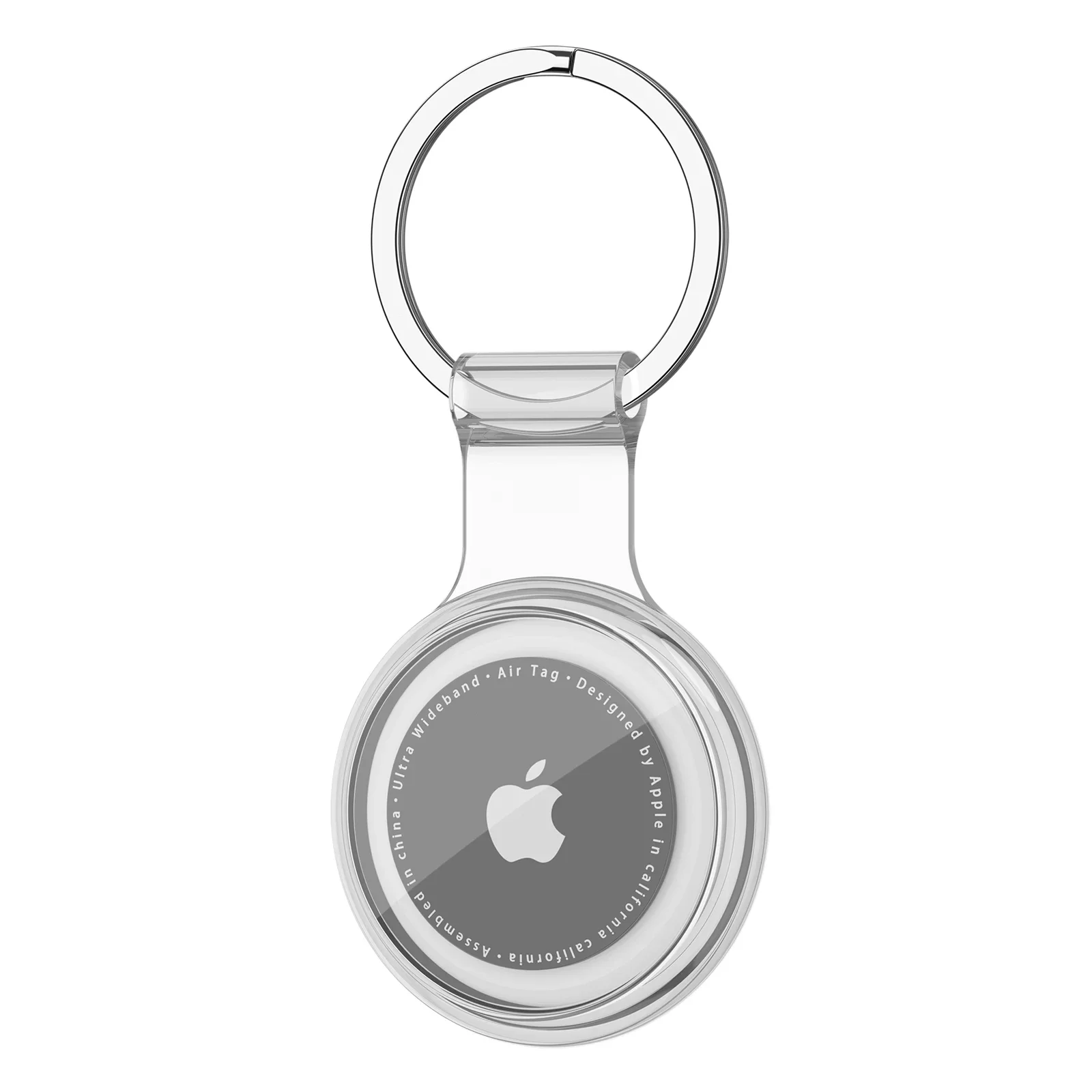 Etui TPU na Apple AirTag wodoodporny brelok do kluczy Srebrny