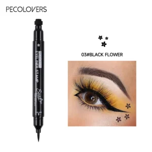 Eyeliner 2 w 1 z pieczątką gwiazdy i księżyca — długotrwały wodoodporny Czekolada