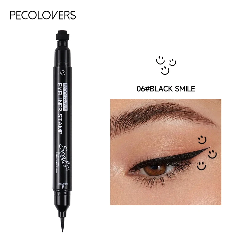 Eyeliner 2 w 1 z pieczątką gwiazdy i księżyca — długotrwały wodoodporny Jasnozielony