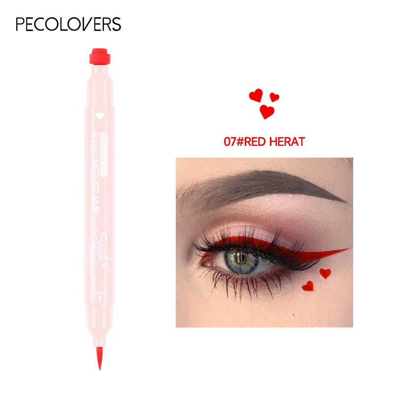 Eyeliner 2 w 1 z pieczątką gwiazdy i księżyca — długotrwały wodoodporny Jasnożółty