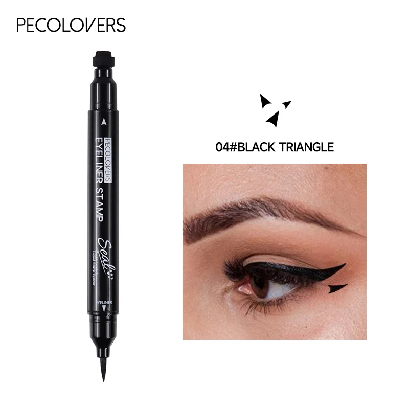 Eyeliner 2 w 1 z pieczątką gwiazdy i księżyca — długotrwały wodoodporny Pomarańczowy