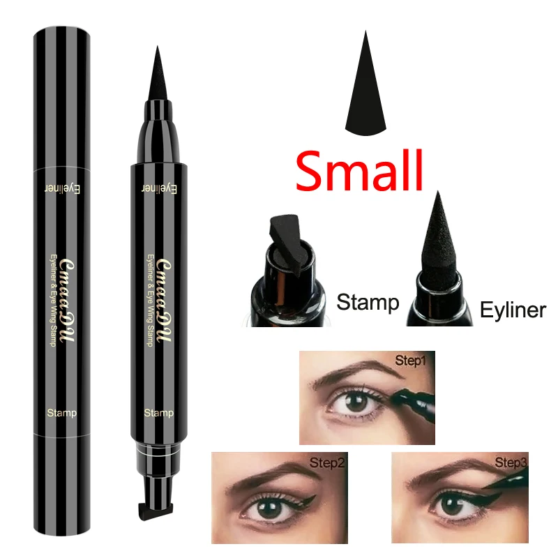 Eyeliner z pieczątką kociego oka — czarny wodoodporny do makijażu cat eye Czekolada