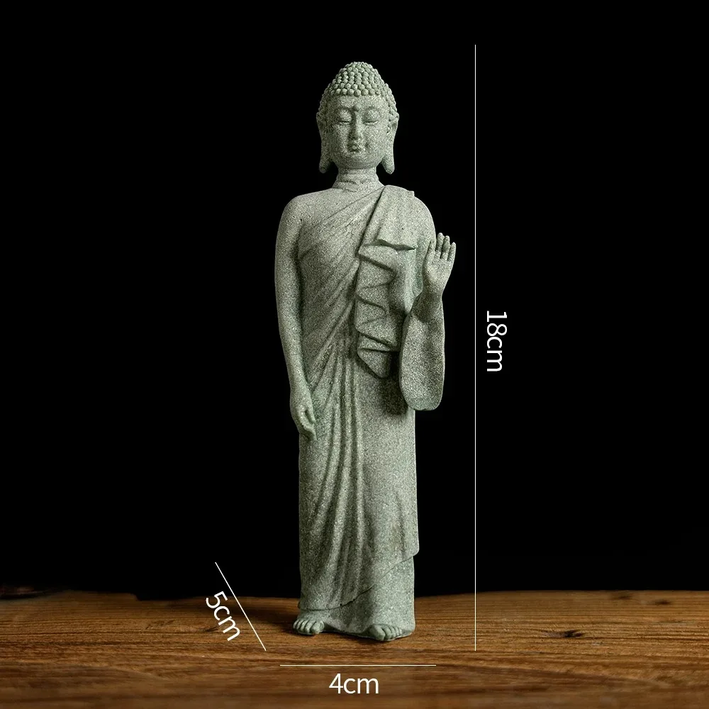 Figurka Buddy zen - ozdoba do akwarium i na biurko Ciemnoniebieski