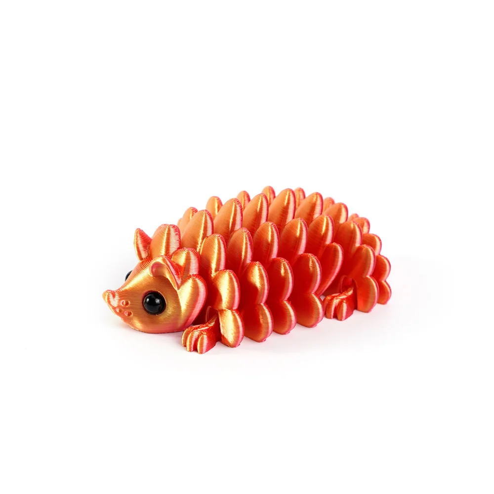 Figurka jeża drukowana 3D – ruchoma ozdoba na biurko Jasnozielony