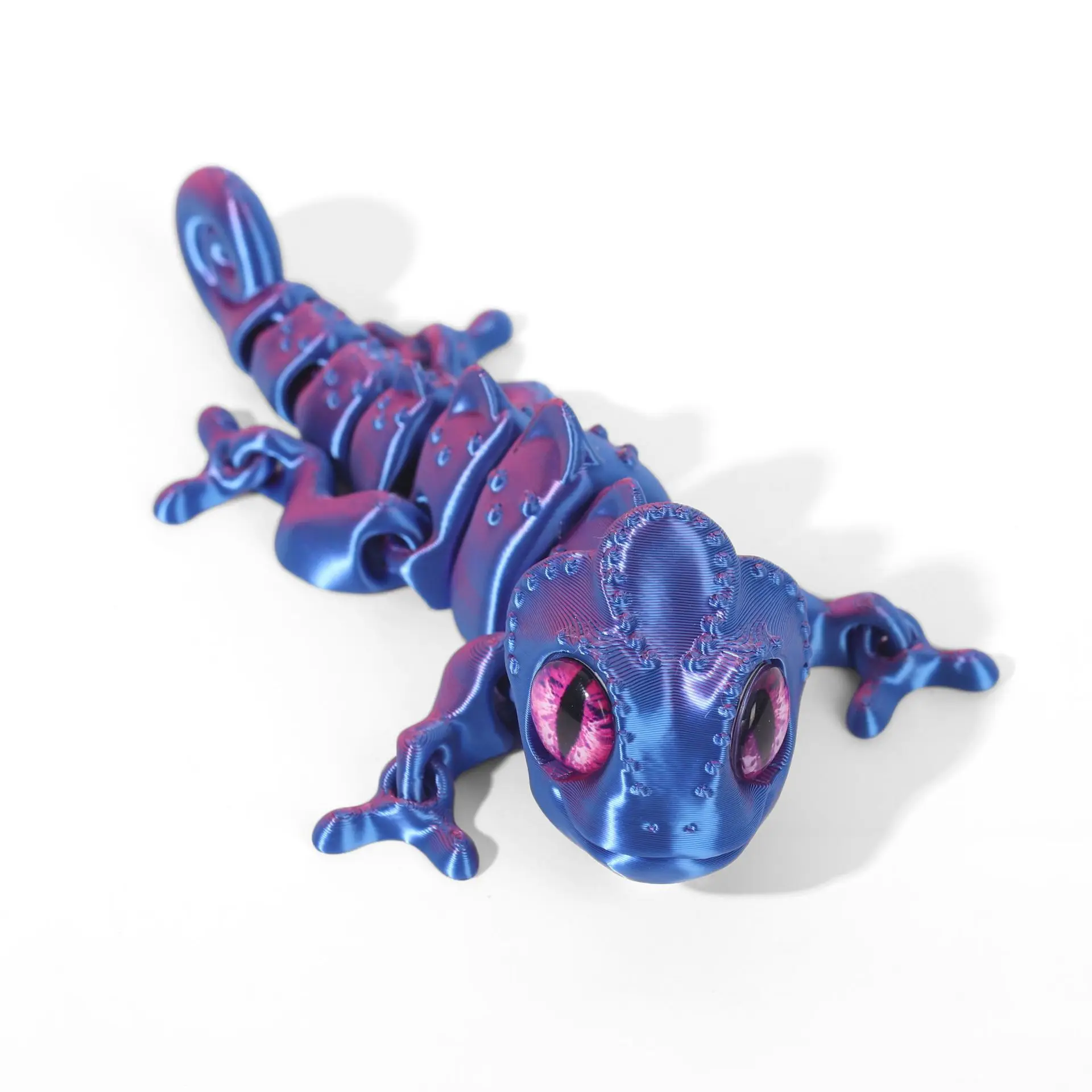 Figurka kameleona drukowana 3D - ruchoma zabawka Czekolada