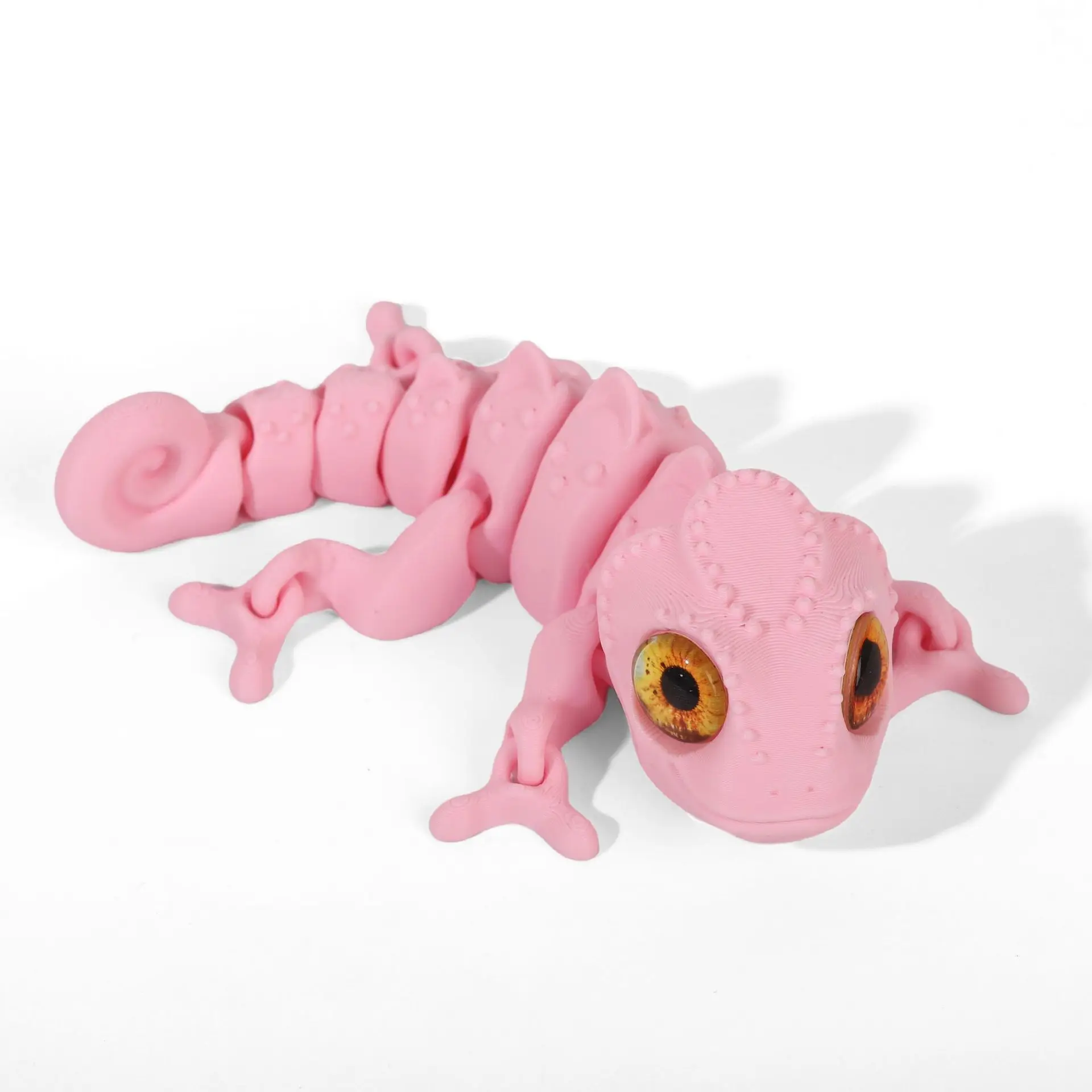 Figurka kameleona drukowana 3D - ruchoma zabawka Wielokolorowy