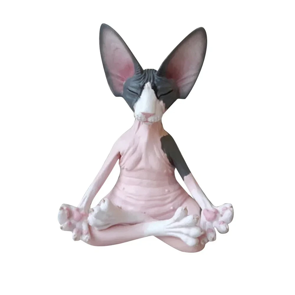 Figurka kota Budda Sfinks - dekoracja medytacja joga Wielo