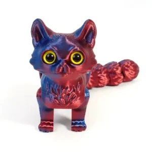 Figurka kota z ruchomym ogonem - druk 3D Królewski niebieski