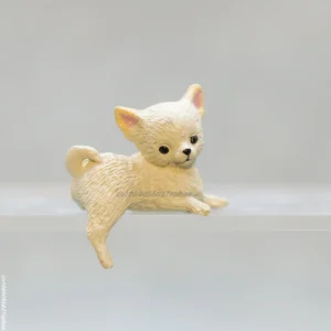 Figurka kota z żywicy DIY - magnes na lodówkę Jasnoszary