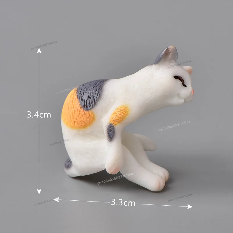 Figurka kota z żywicy - miniaturowa ozdoba do ogródka Fioletowy/фиолетовый