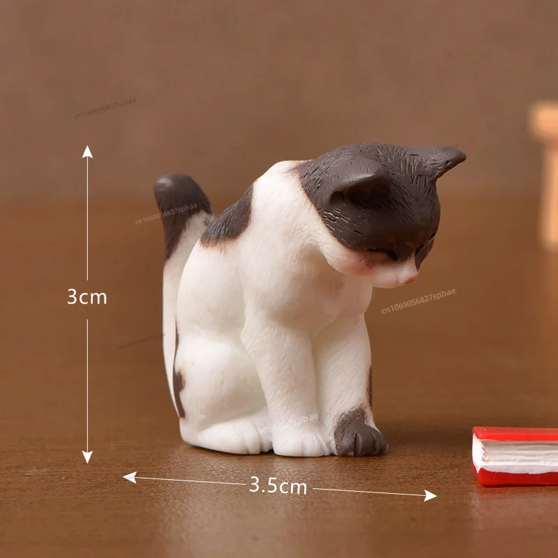 Figurka kota z żywicy - miniaturowa ozdoba do ogródka Jasny