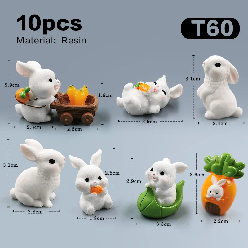 Figurka króliczka wielkanocnego – miniaturka do dekoracji Jasnożółty