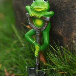 Figurka ogrodowa gnome żaba królik żółw z łopatą 