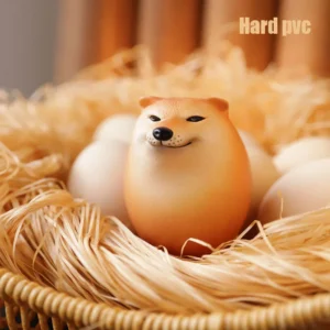 Figurka Shiba Inu w kształcie jajka - dekoracja biurka Jasnożółty