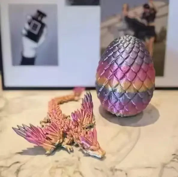 Figurka smoka 3D 22 cm – ozdoba na biurko Brązowy