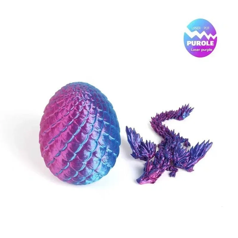 Figurka smoka 3D 22 cm – ozdoba na biurko Bordowy