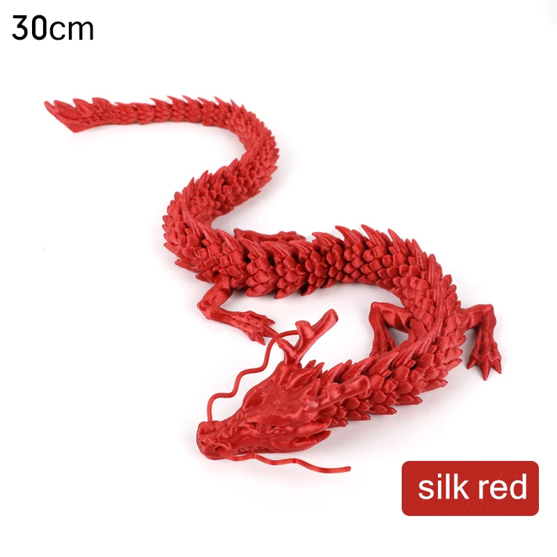 Figurka smoka z druku 3D - ozdoba do akwarium 30 cm Ciemny szary
