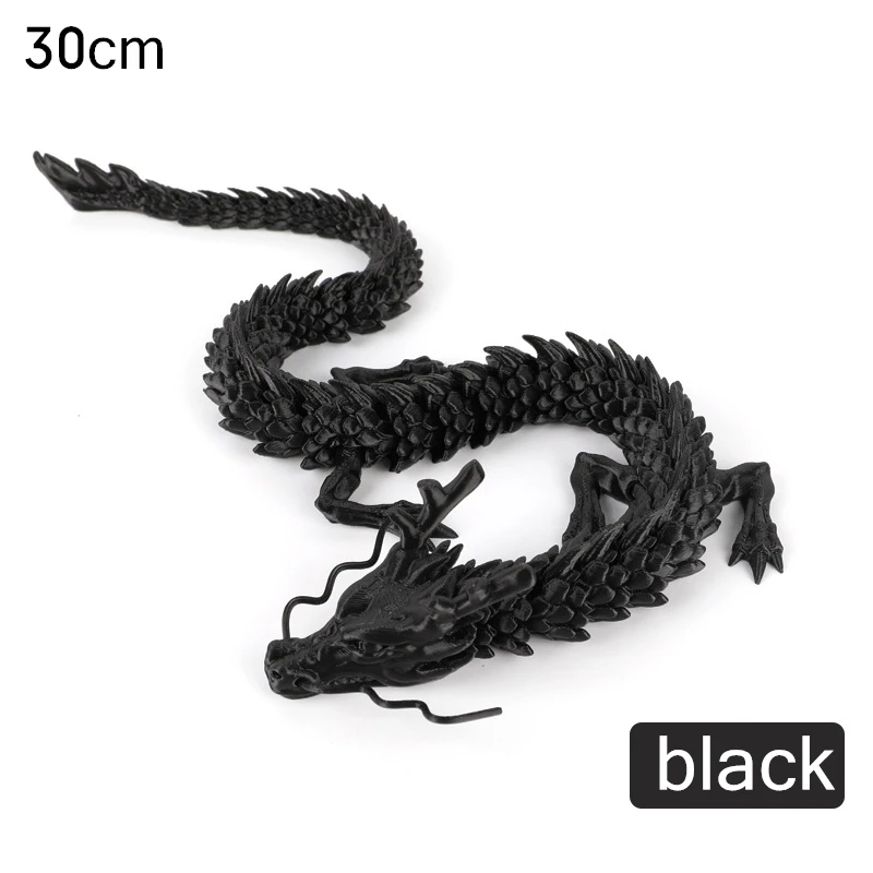Figurka smoka z druku 3D - ozdoba do akwarium 30 cm Jasnoszary