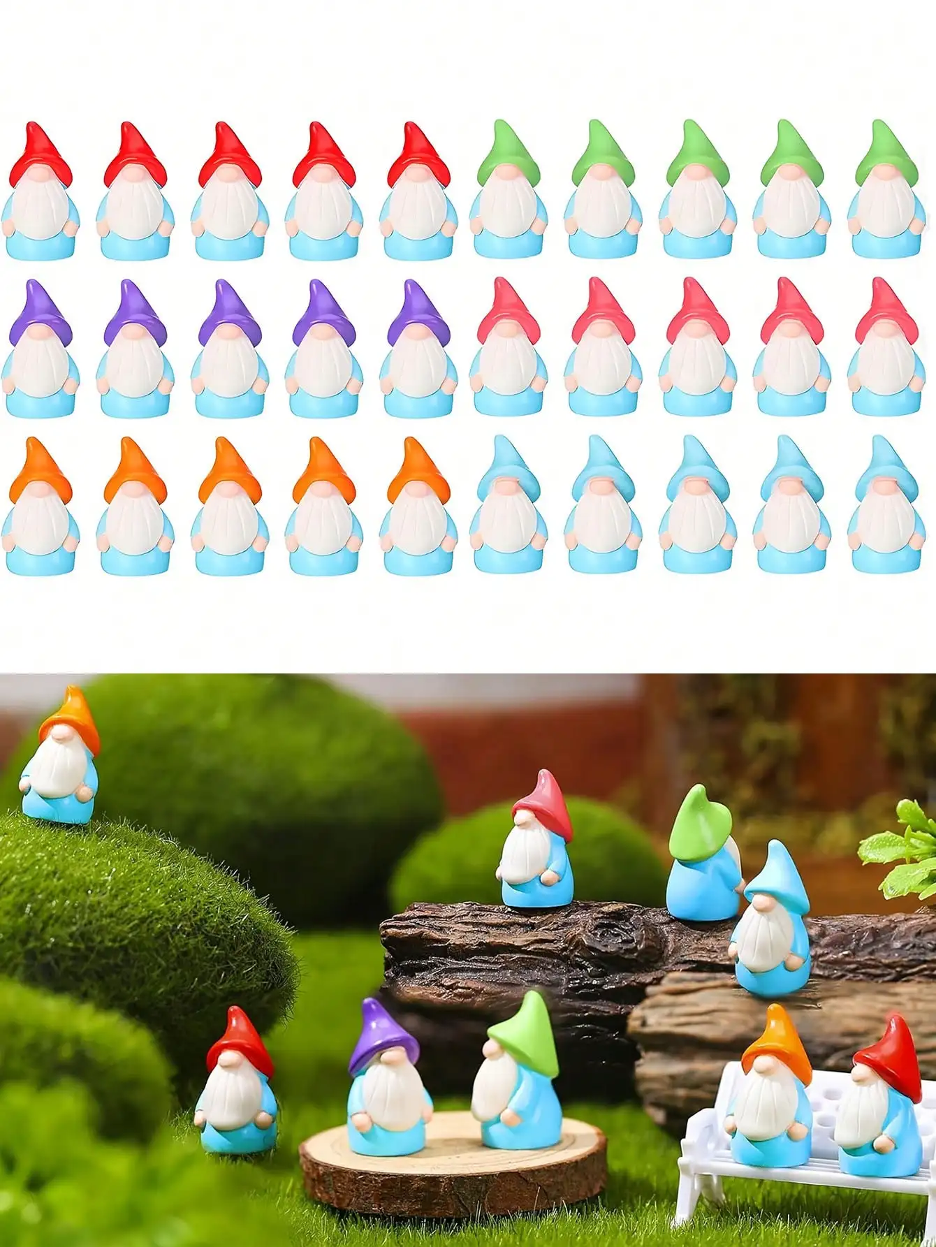 Figurki krasnali i wróżek do miniaturowego ogrodu Róża