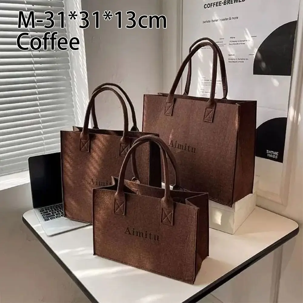 Filcowa torba listonoszka damska — duża pojemność crossbody Czarny