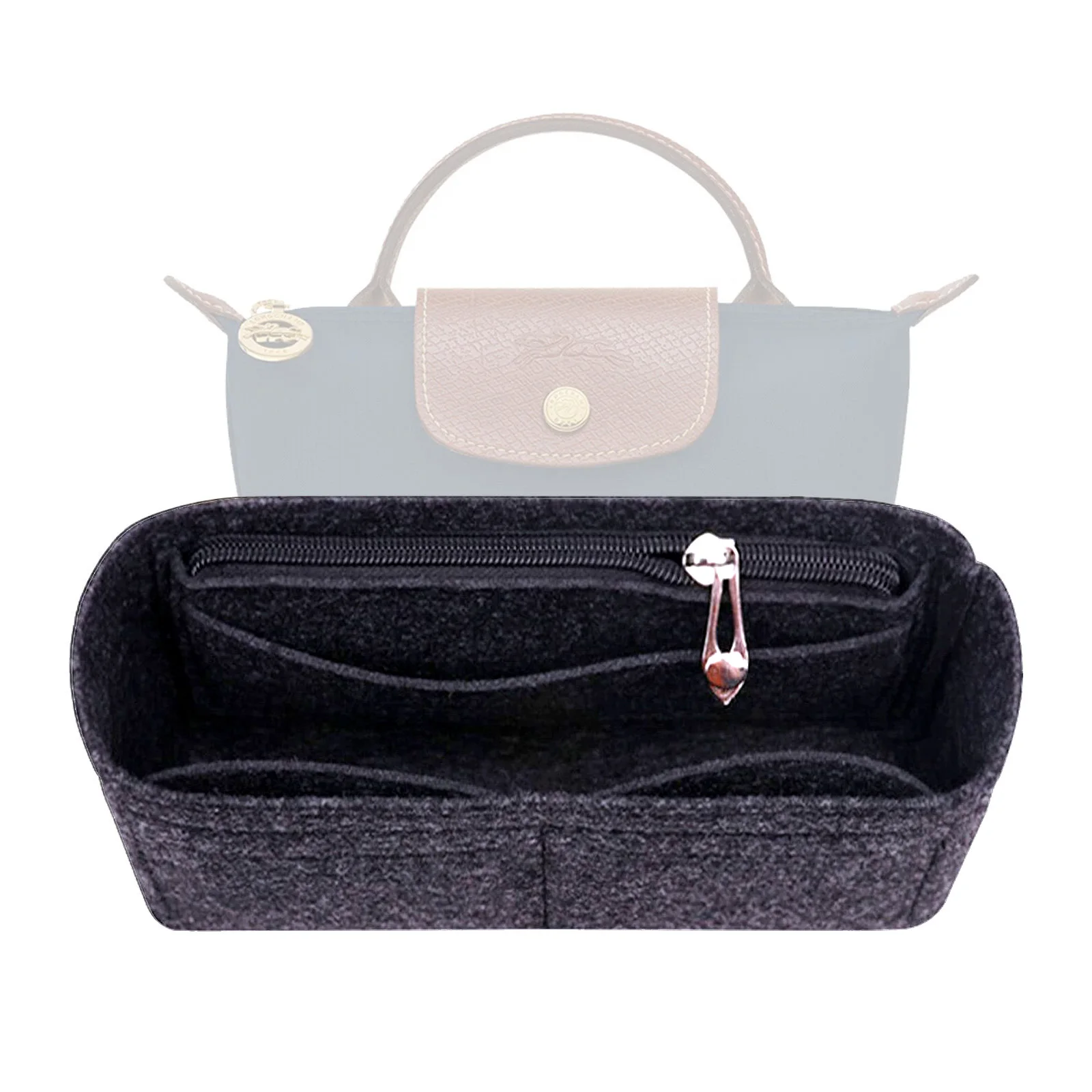 Filcowy organizer do torebki – wkład do torby Longchamp Mini Czarny
