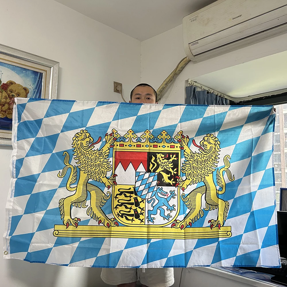 Flaga Bawarii Niemcy 90x150 cm – poliester do dekoracji