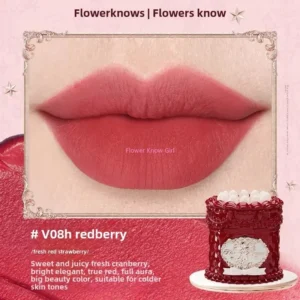 Flower Knows błoto do ust Strawberry Cupid matowy krem Ciemny szary