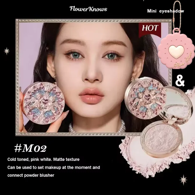 Flower Knows Little Angel rozświetlacz do twarzy 8g — paleta highlight premium Ciemny szary