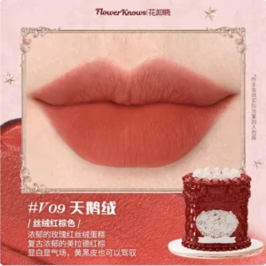 Flower Knows Strawberry Cupid matowa szminka błoto do ust — jedwabista formuła Czekolada