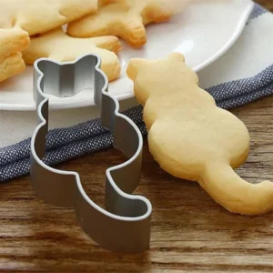 Aluminiowa foremka do ciastek w kształcie kota
